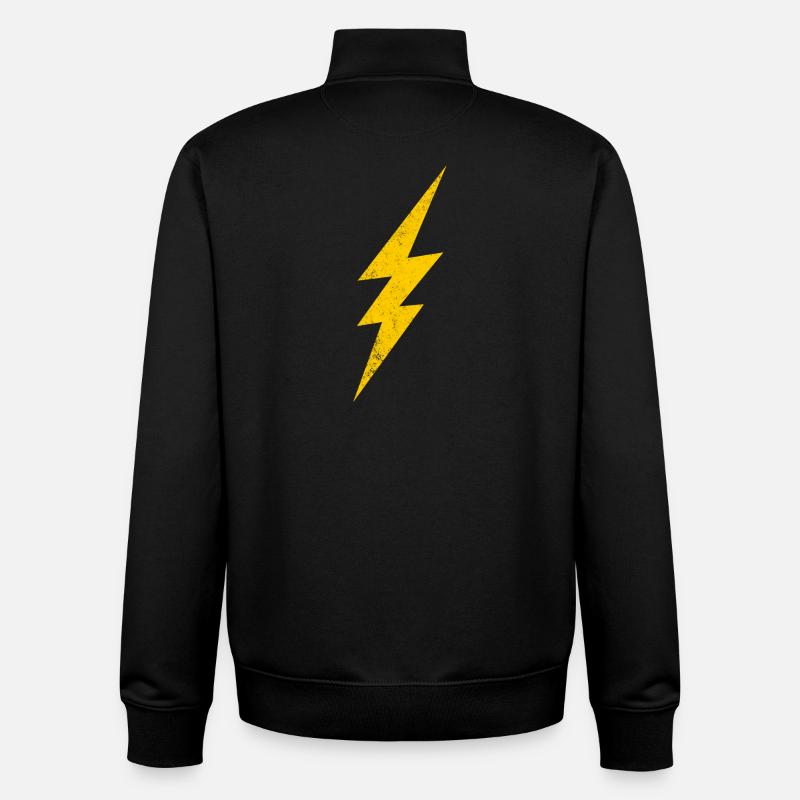 Flash d’énergieDesign en jaune - Sweat zippé unisexe en coton bio Stanley/Stella - noir