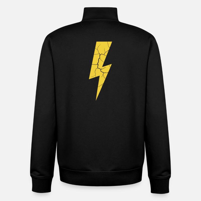 Blitz Blitzschlag Gewitter Strom Sturm - Unisex Organic Zip Sweatshirt von Stanley/Stella - Schwarz
