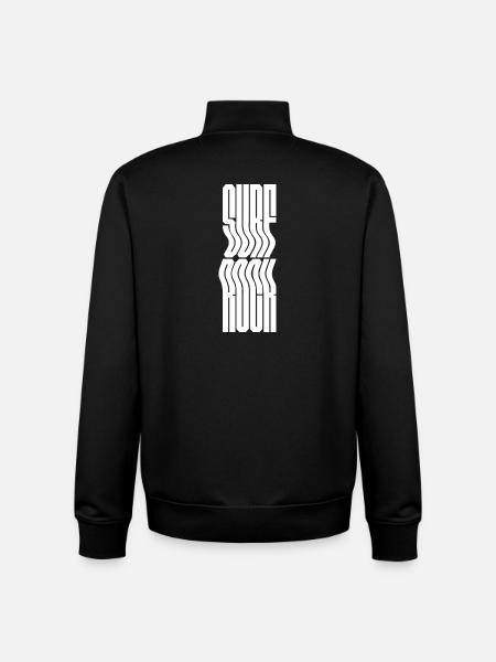Surf Rock logo design T-Shirt - Unisex Organic Zip Sweatshirt by Stanley/Stella - black