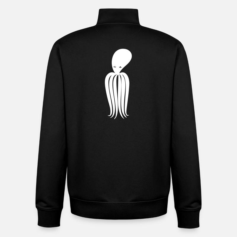 Pieuvre pieuvre - Sweat zippé unisexe en coton bio Stanley/Stella - noir