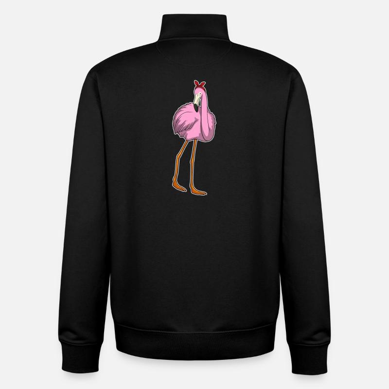 Flamingo Schleife - Unisex Organic Zip Sweatshirt von Stanley/Stella - Schwarz