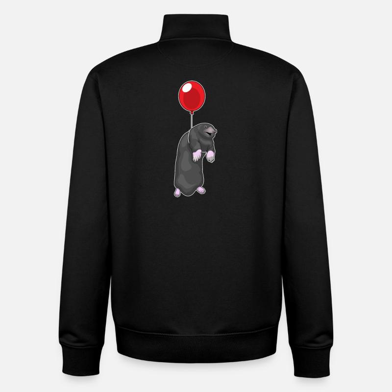 Maulwurf Luftballon - Unisex Organic Zip Sweatshirt von Stanley/Stella - Schwarz