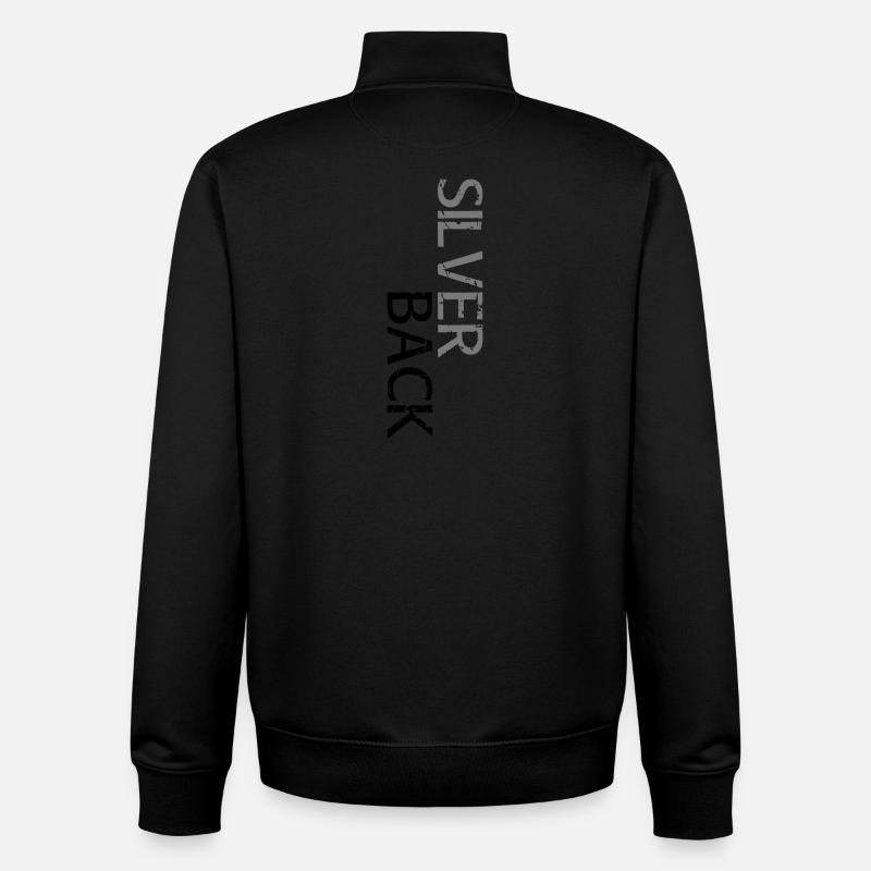 SILVERBACK (versetzt) - Unisex Organic Zip Sweatshirt von Stanley/Stella - Schwarz