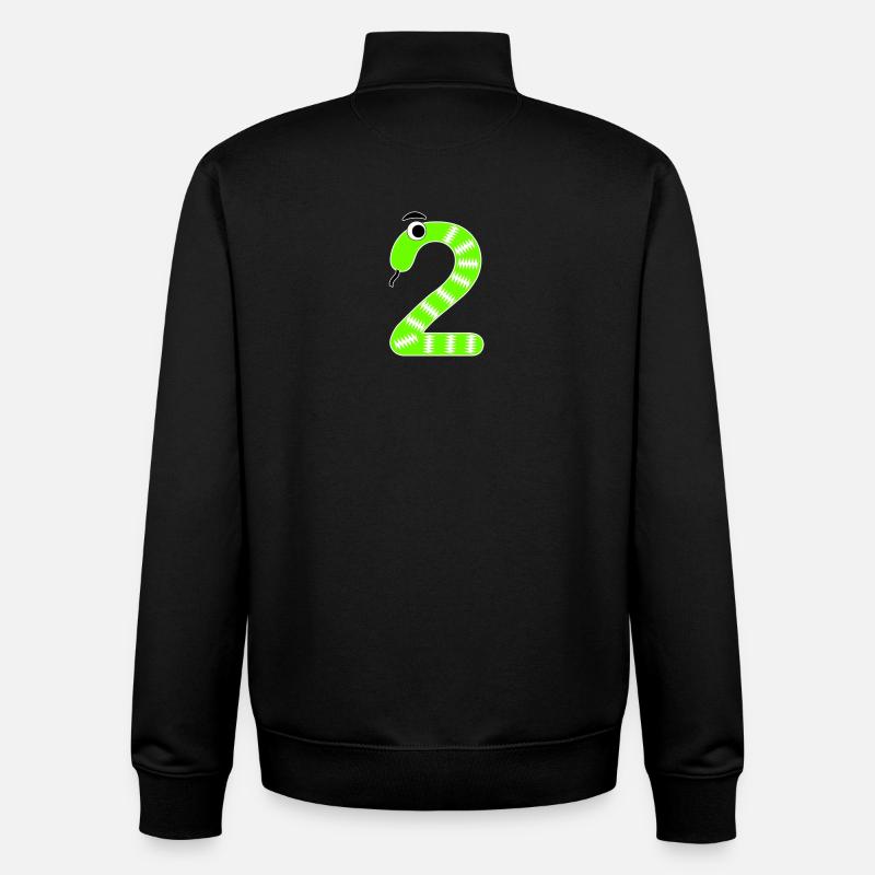 Zahl 2 Schlange Kinder - Unisex Organic Zip Sweatshirt von Stanley/Stella - Schwarz