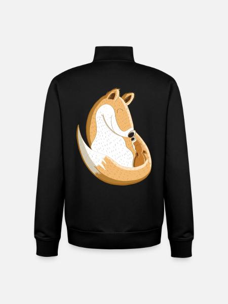 Fox With Baby Jeg Graviditet Jeg Børn Gave - Stanley/Stella unisex sweatshirt med lynlås i økologisk - sort