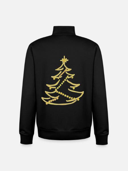 eleganter Weihnachtsbaum - Unisex Organic Zip Sweatshirt von Stanley/Stella - Schwarz