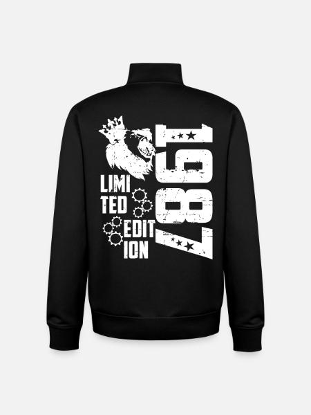 1987 Born Limited Edition - Unisex Organic Zip Sweatshirt by Stanley/Stella - black