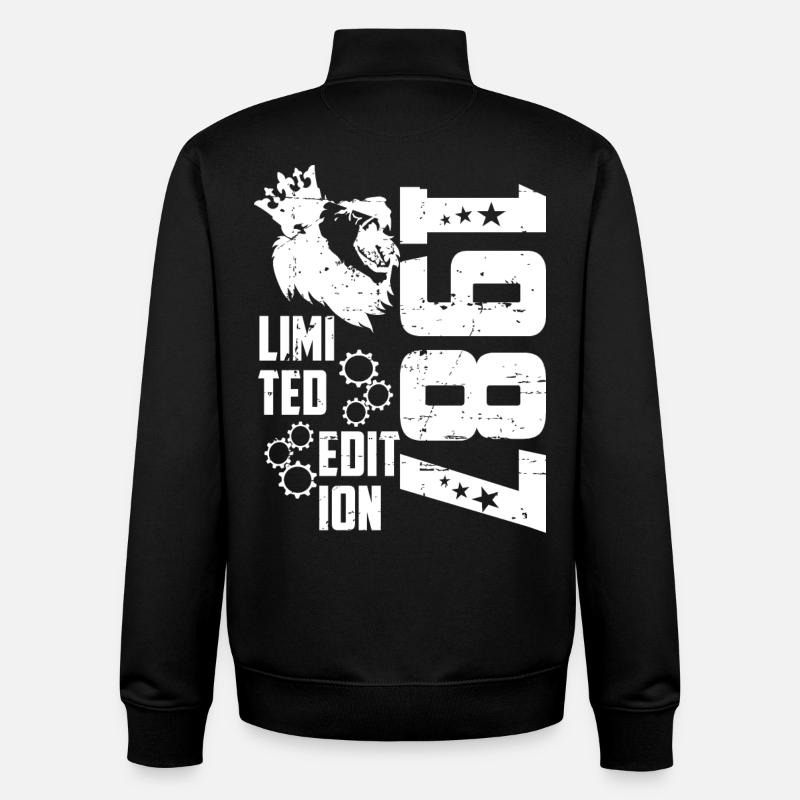 1987 Born Édition Limitée - Sweat zippé unisexe en coton bio Stanley/Stella - noir
