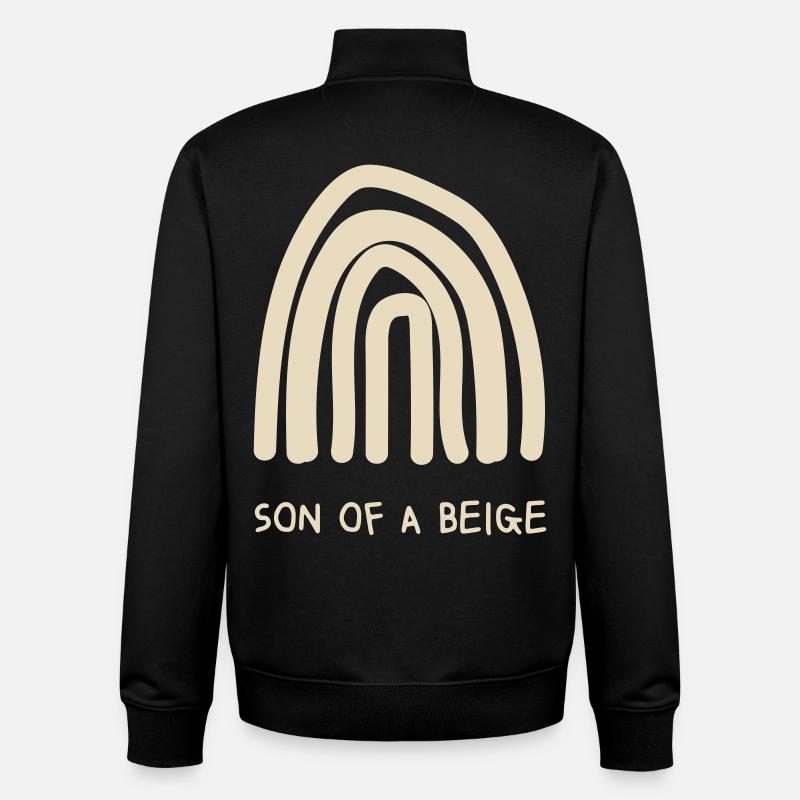 Fils d’un beige - Sweat zippé unisexe en coton bio Stanley/Stella - noir