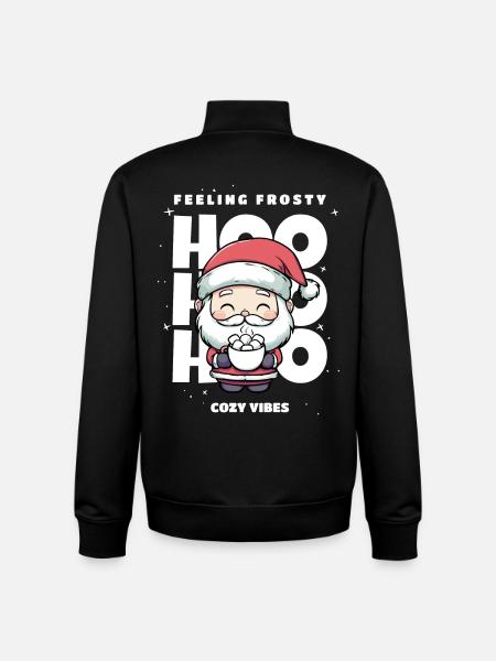 Weihnachten Pullover - Weihnachtsmann, Geschenk - Unisex Organic Zip Sweatshirt von Stanley/Stella - Schwarz