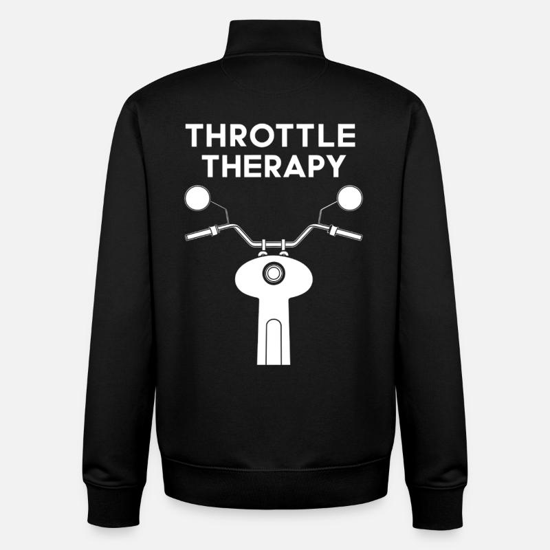 Throttle Therapy - Unisex Organic Zip Sweatshirt by Stanley/Stella - black