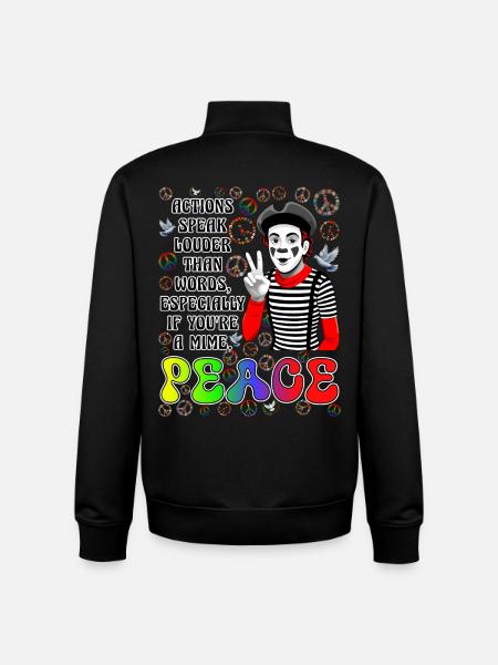 Frieden ist das Wichtigste - Unisex Organic Zip Sweatshirt von Stanley/Stella - Schwarz
