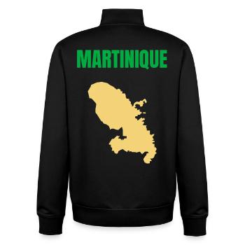 Martinique – West Indies T-shirt - Unisex Organic Zip Sweatshirt by Stanley/Stella - black - Back - AI Model Male 185 light (185cm)