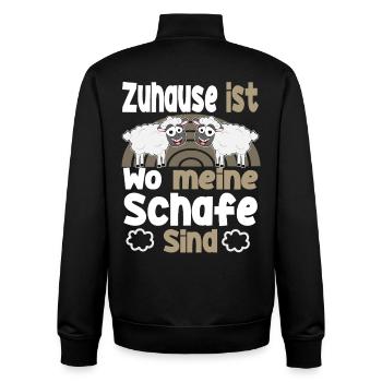 Schafhirte Schäfer Hirte Landwirt Herde Schafe - Unisex Organic Zip Sweatshirt von Stanley/Stella - Schwarz - Hinten - AI Model Male 185 light (185cm)
