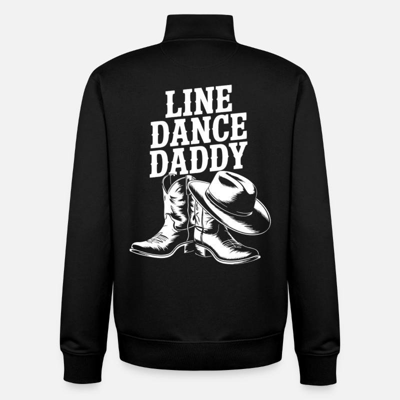 Line Dance Daddy Boots - Unisex Organic Zip Sweatshirt von Stanley/Stella - Schwarz