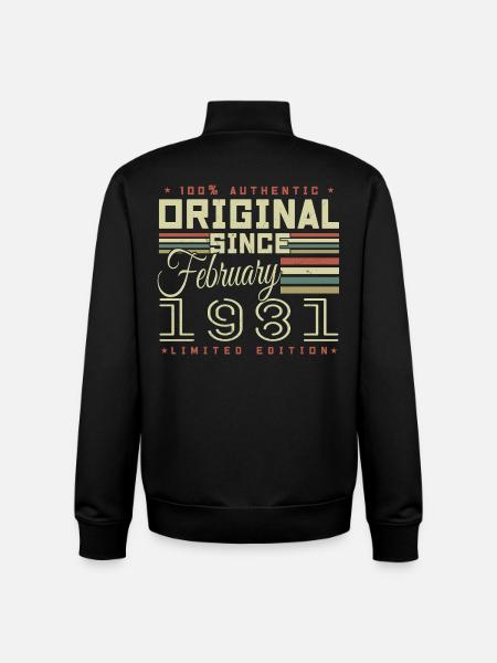 Awesome since February 1981 - Unisex Organic Zip Sweatshirt by Stanley/Stella - black