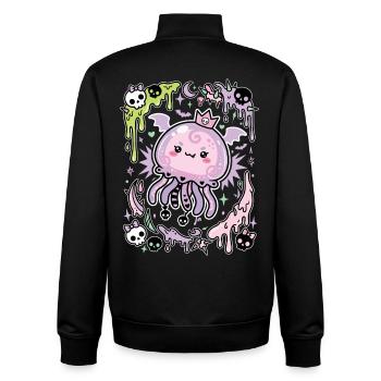 Pastell-Geisterquallen-Ästhetik - Unisex Organic Zip Sweatshirt von Stanley/Stella - Schwarz - Hinten - AI Model Male 185 light (185cm)