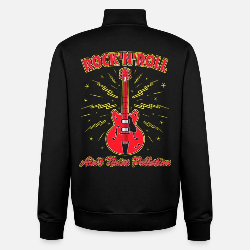 Rock 'n' Roll ist keine Lärmbelastung - Unisex Organic Zip Sweatshirt von Stanley/Stella - Schwarz