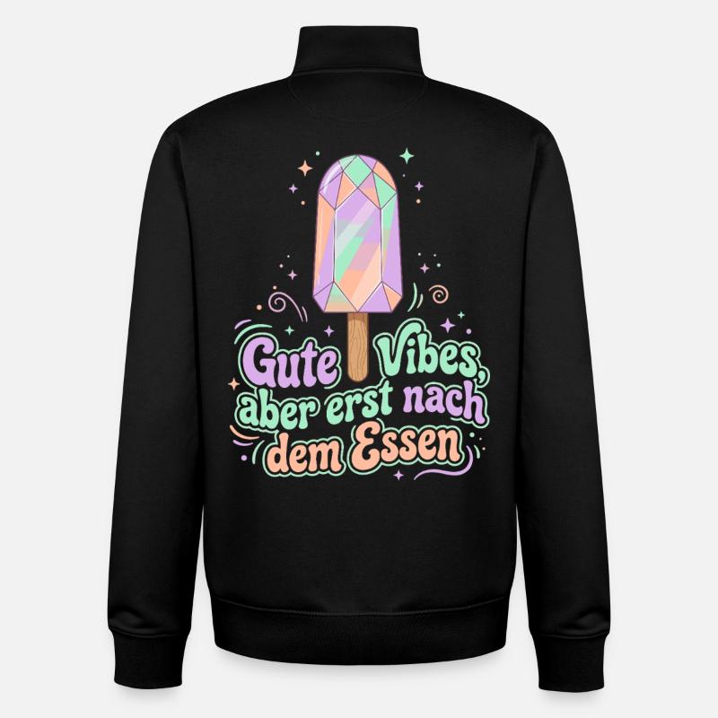Kristall Eis, Gute Vibes - Unisex Organic Zip Sweatshirt von Stanley/Stella - Schwarz