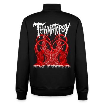 Transhumaner Herzensritual - Unisex Organic Zip Sweatshirt von Stanley/Stella - Schwarz - Hinten - AI Model Male 185 light (185cm)