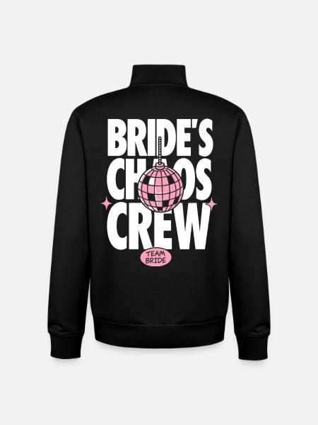 Bride's Chaos Crew Team Bride - Unisex Organic Zip Sweatshirt by Stanley/Stella - black