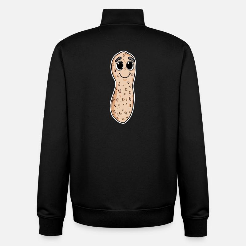 Arachide - Sweat zippé unisexe en coton bio Stanley/Stella - noir