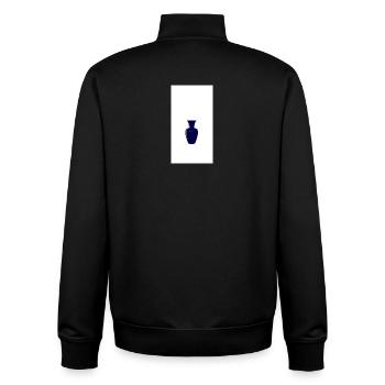 Midnight Blue Vase Silhouette - Unisex Organic Zip Sweatshirt by Stanley/Stella - black - Back - AI Model Male 185 light (185cm)