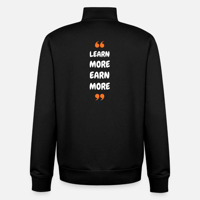 En savoir plus Gagnez plus - Sweat zippé unisexe en coton bio Stanley/Stella - noir