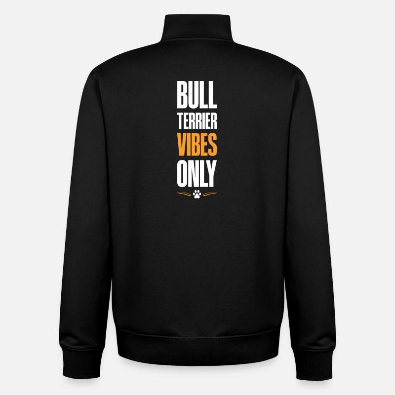 Bull Terrier Vibes uniquement - Sweat zippé unisexe en coton bio Stanley/Stella - noir