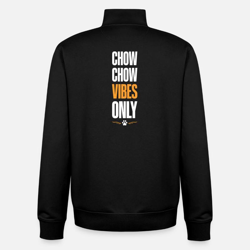 Chow Chow Vibes uniquement - Sweat zippé unisexe en coton bio Stanley/Stella - noir