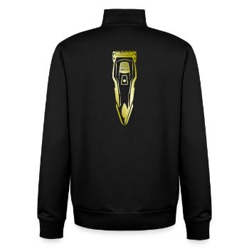 Tondeuse à cheveux Barber Gold - Sweat zippé unisexe en coton bio Stanley/Stella - noir - Dos - AI Model Male 185 light (185cm)