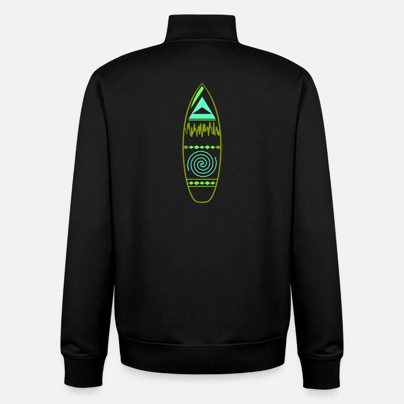 surfboard_design - Unisex Organic Zip Sweatshirt von Stanley/Stella - Schwarz