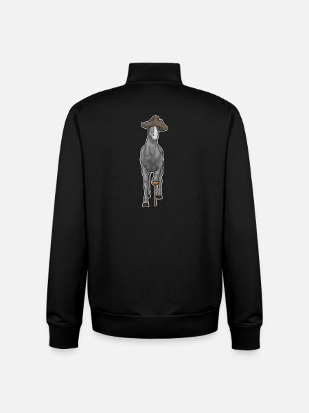 Cheval Pirate Jambe de bois - Sweat zippé unisexe en coton bio Stanley/Stella - noir