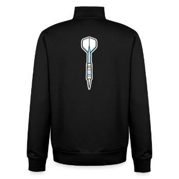 Blauer Speer-Schild Grafik - Unisex Organic Zip Sweatshirt von Stanley/Stella - Schwarz - Hinten - AI Model Male 185 light (185cm)
