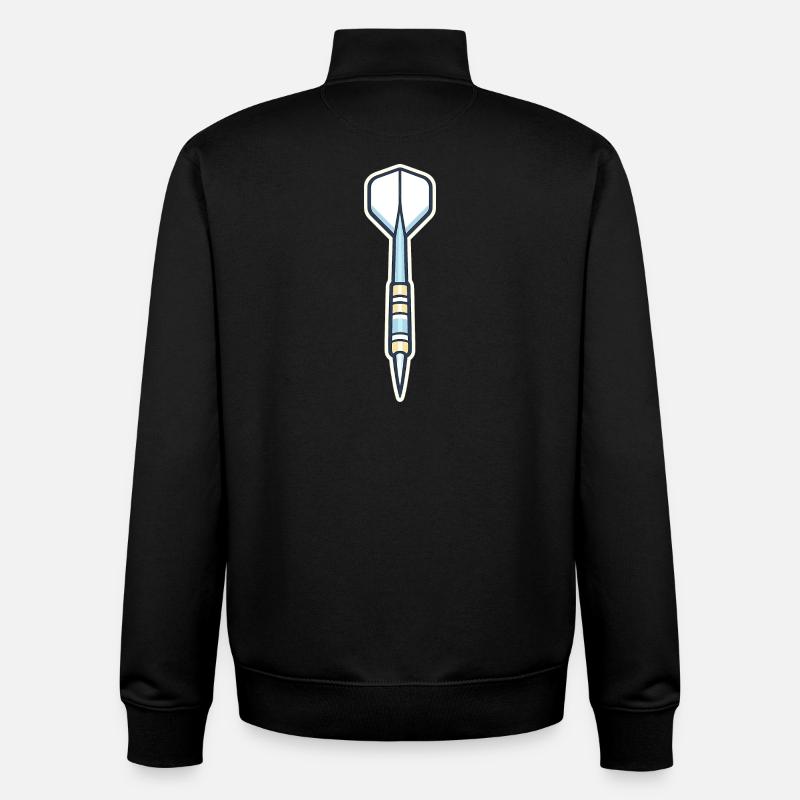 Blue Spear Shield Graphic - Unisex Organic Zip Sweatshirt by Stanley/Stella - black