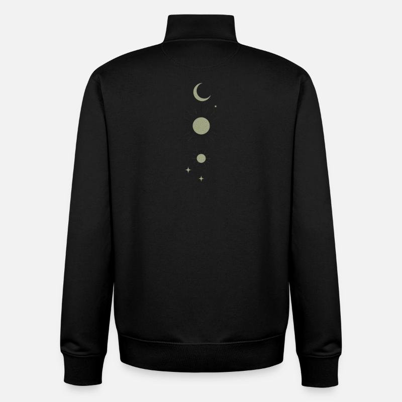 "alignement cosmique" - Sweat zippé unisexe en coton bio Stanley/Stella - noir
