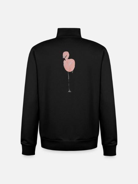 Pastell-Aquarell Flamingo - Unisex Organic Zip Sweatshirt von Stanley/Stella - Schwarz