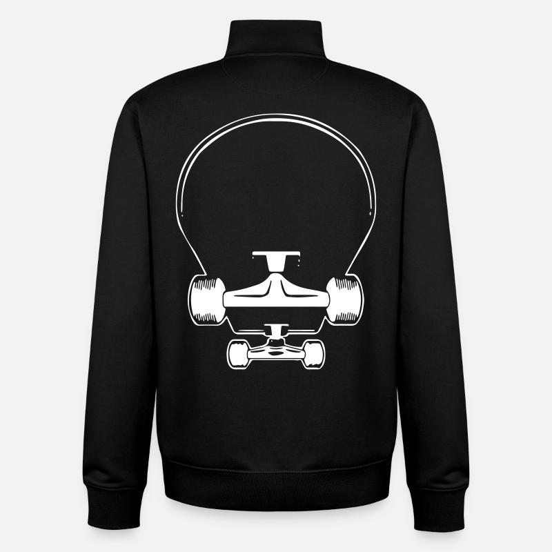Skateboard - Unisex Organic Zip Sweatshirt von Stanley/Stella - Schwarz