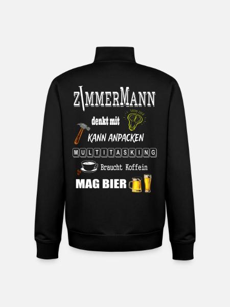 Zimmermann - Unisex Organic Zip Sweatshirt von Stanley/Stella - Schwarz