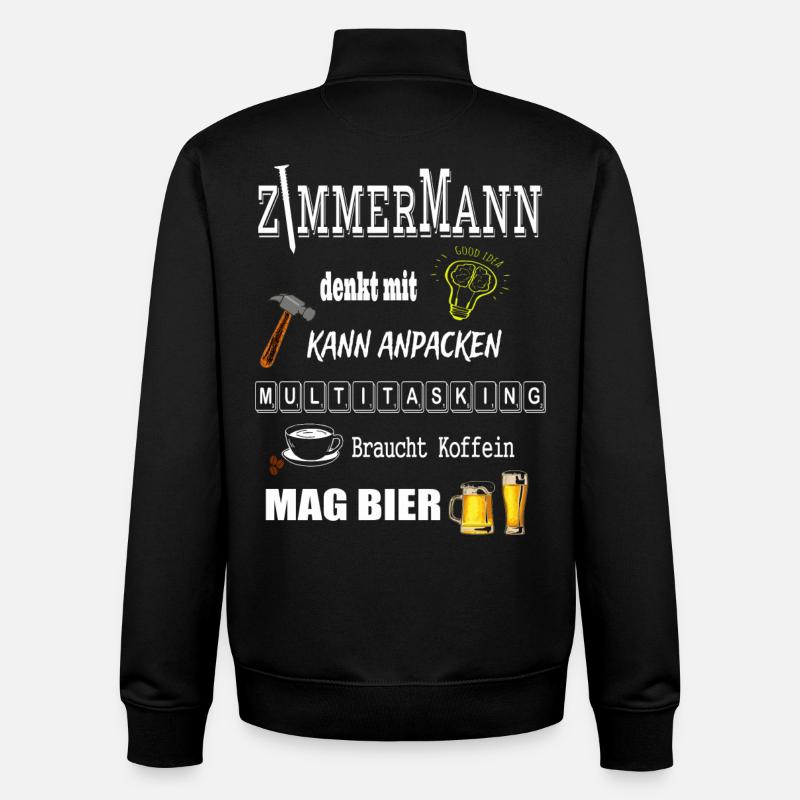 Zimmermann - Unisex Organic Zip Sweatshirt von Stanley/Stella - Schwarz