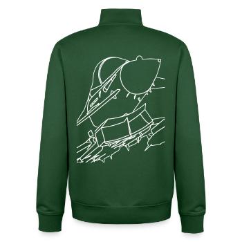 Eurofighter Typhoon | chasseurs à réaction | avion de chasse - Sweat zippé unisexe en coton bio Stanley/Stella - vert bouteille - Dos - AI Model Male 185 dark (185cm)