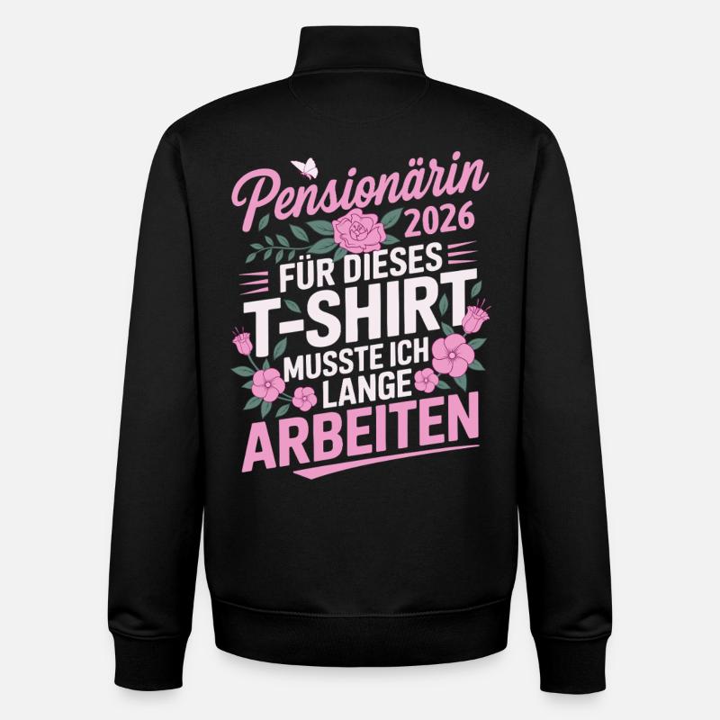 Retraité 2026 - Sweat zippé unisexe en coton bio Stanley/Stella - noir