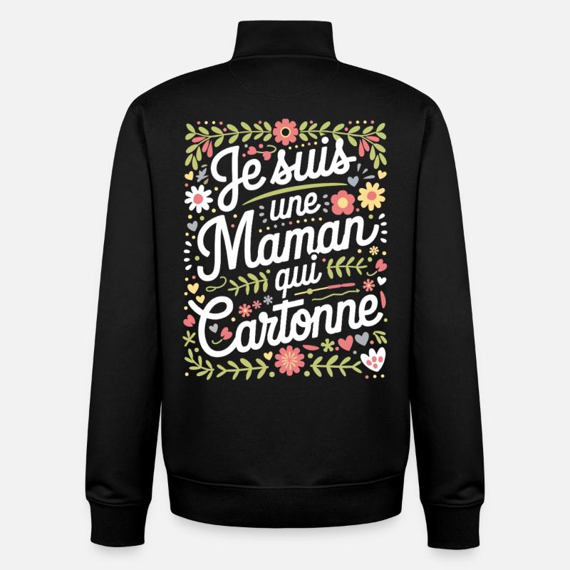 Ich bin eine erfolgreiche Mutter - Unisex Organic Zip Sweatshirt von Stanley/Stella - Schwarz