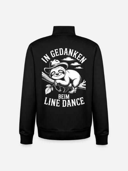 Sloth dreams of line dancing - Unisex Organic Zip Sweatshirt by Stanley/Stella - black