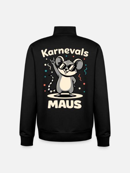 Karneval Rockmusik Karnevalsmaus Niedlich - Unisex Organic Zip Sweatshirt von Stanley/Stella - Schwarz