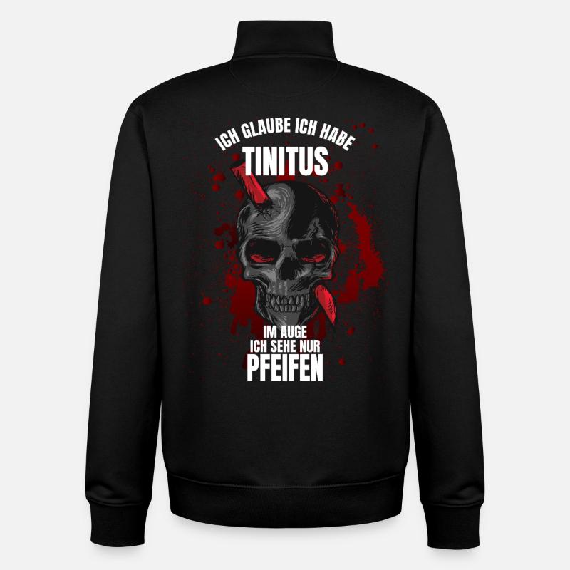 Ich glaube ich habe Tinitus - Unisex Organic Zip Sweatshirt von Stanley/Stella - Schwarz