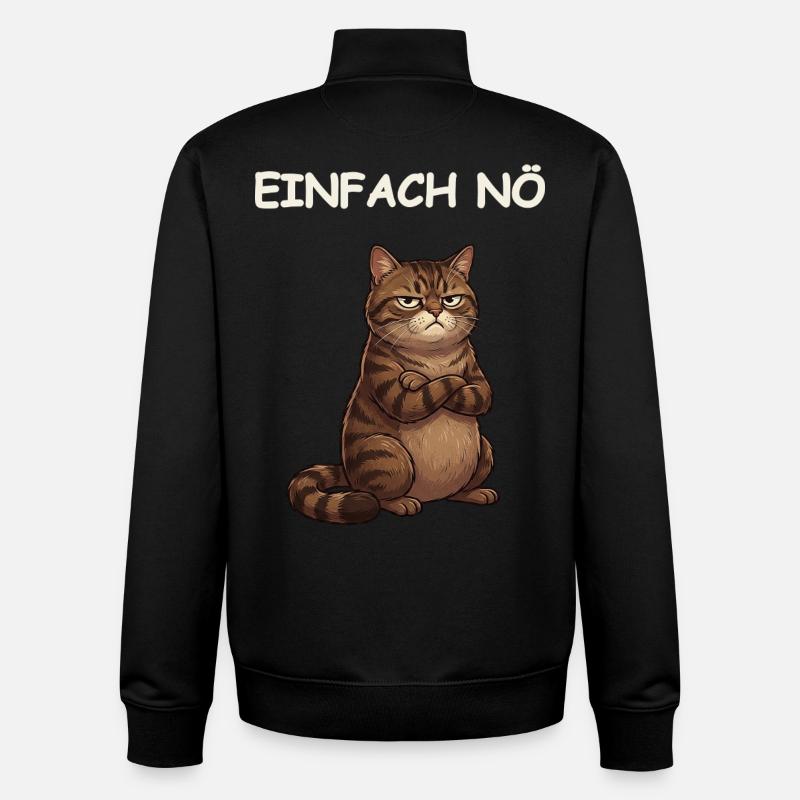 Katze Lustiger Spruch - Unisex Organic Zip Sweatshirt von Stanley/Stella - Schwarz