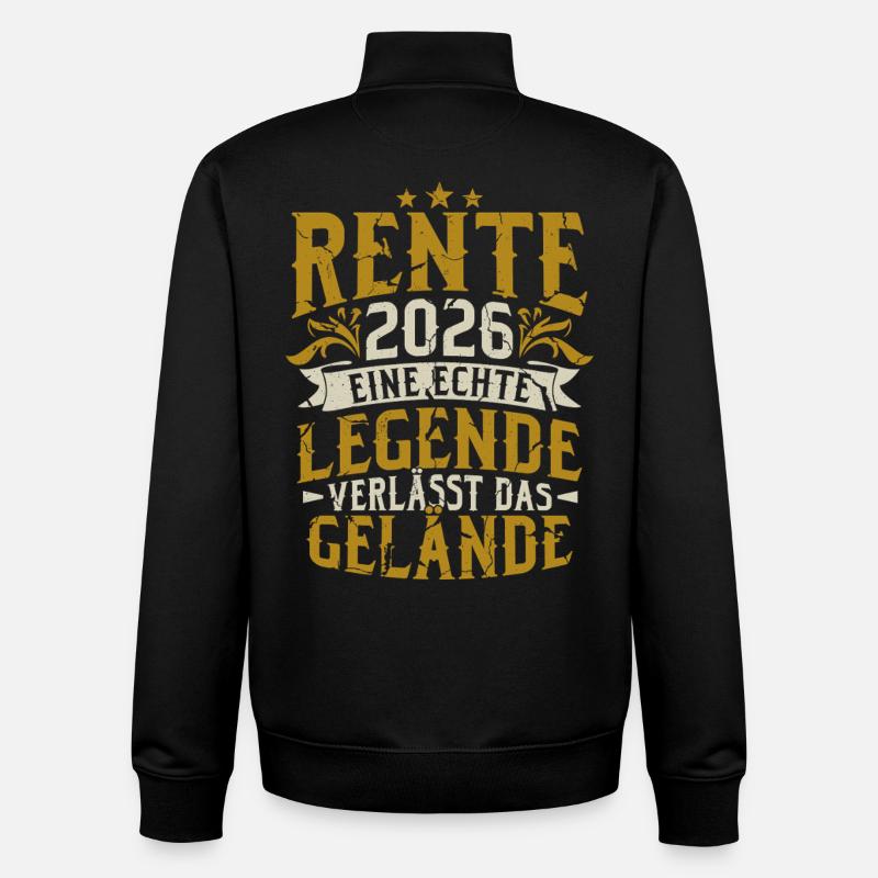 Rente 2026 Renter Ruhestand Geschenk - Unisex Organic Zip Sweatshirt von Stanley/Stella - Schwarz
