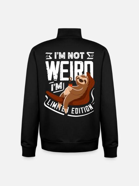 funny sloth gift - Unisex Organic Zip Sweatshirt by Stanley/Stella - black