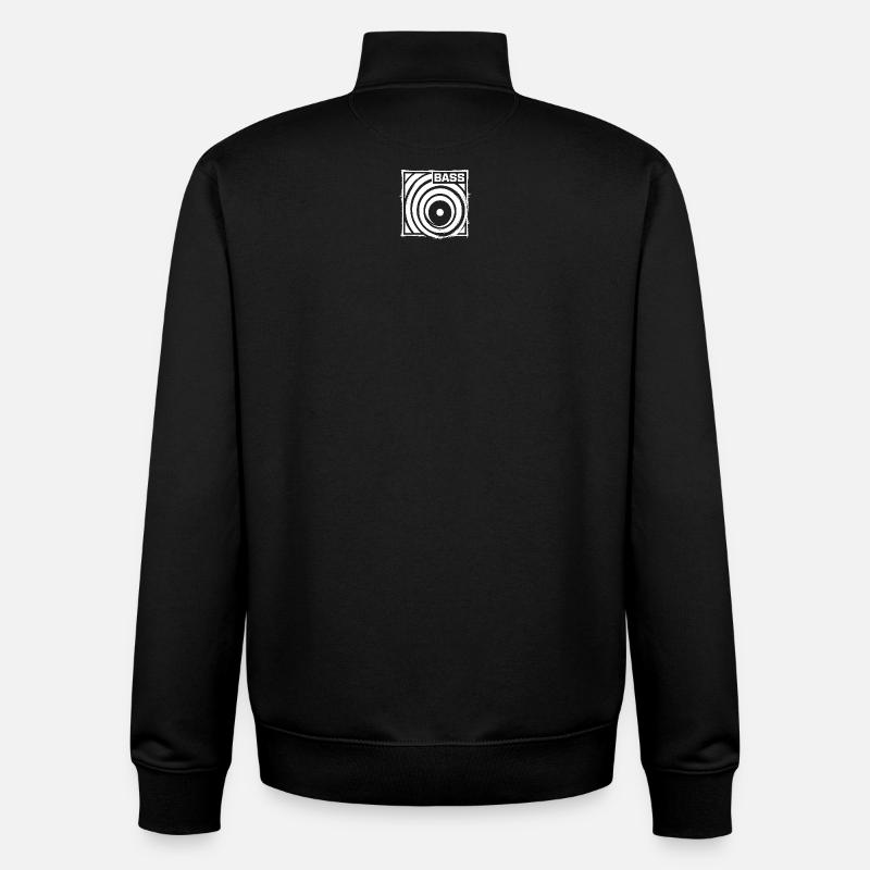 Circle Bass Logo - Sweat zippé unisexe en coton bio Stanley/Stella - noir